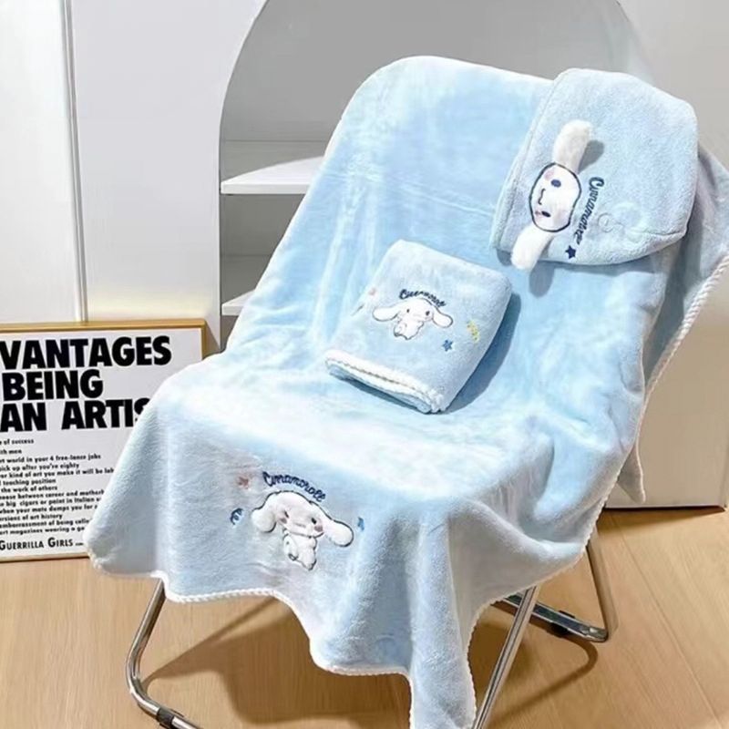 Coral fleece bath towel - Soft couple style bathrobe for bathing and wearing