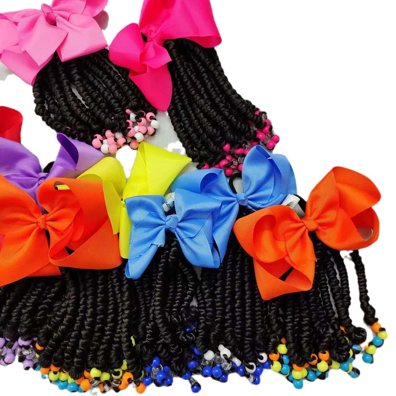 kids ponytail hood beaded