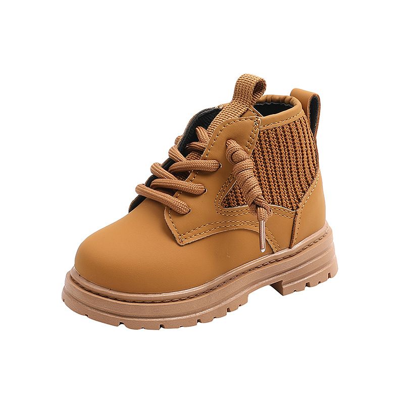 New Fashionable Classic British Style Little Boys' Mid Length Boots Girls' Stylish Versatile Boots