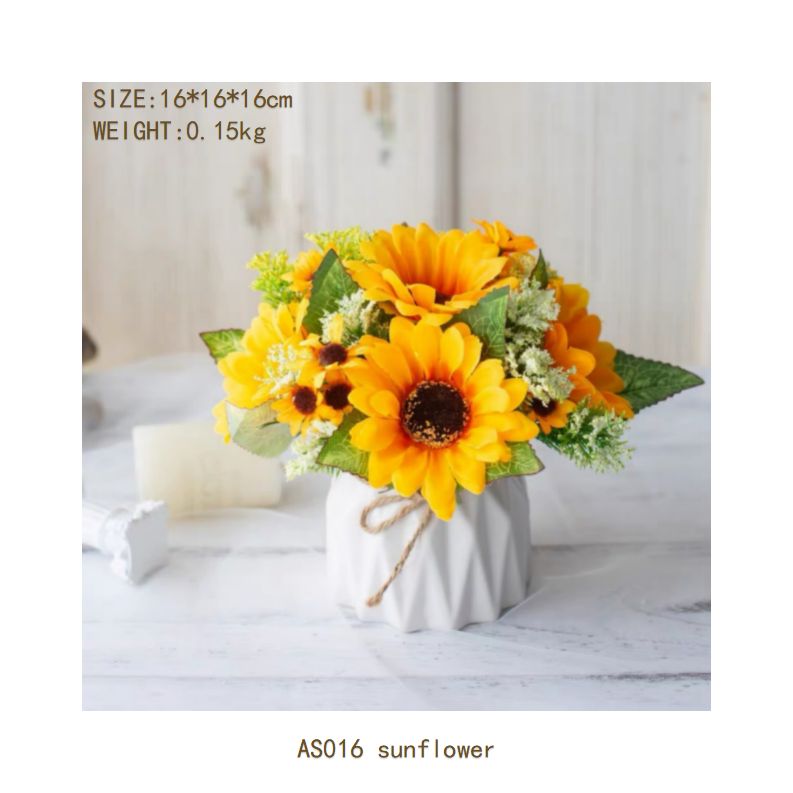 Life series eternal flower set ceramic hemp rope vase artificial flower silk flower pastoral floral ornaments living room dining room dining table hotel wedding church venue funeral ceiling road layout home decoration flower arrangement holding flowers photo props flowerpot