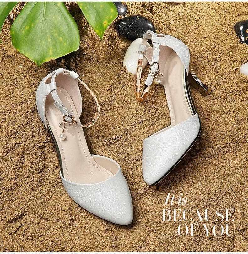 136e Fashion Casual Versatile Ladies High Heel Sandals