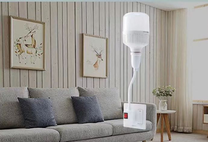 E26/E27 Plug-in Light Socket 360° Flexible Rotatable LED Light Bulb Extension Socket with Switch Style