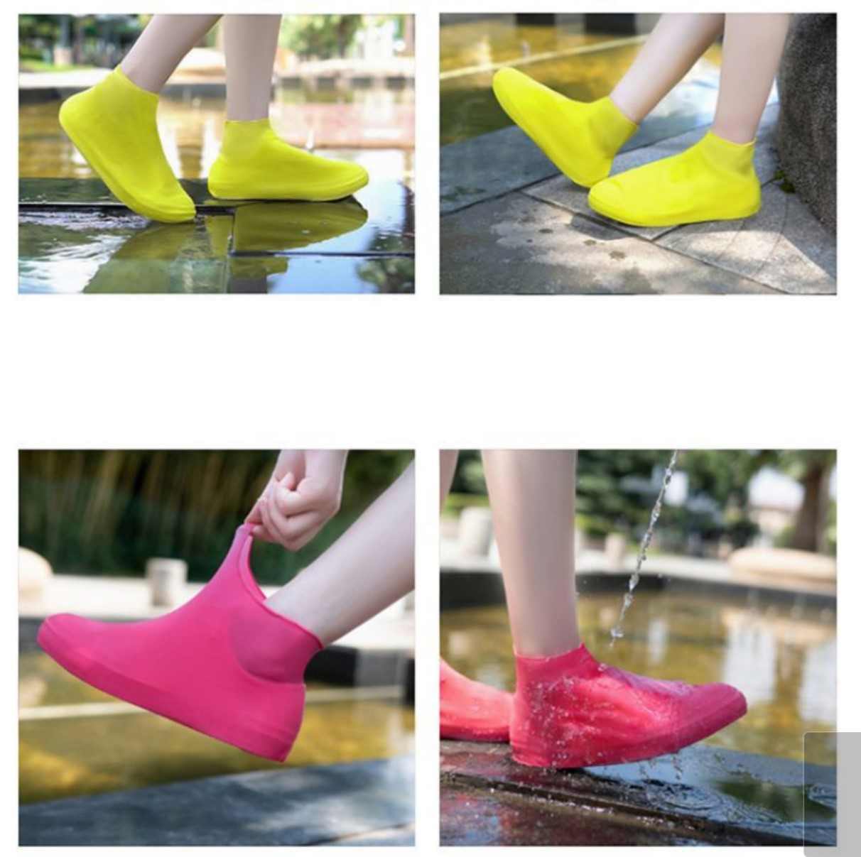 Elastic and environmentally friendly silicone material shoe covers apparel accessories CRRshop free shipping best sell unisex Pull freely without deformation Rain proof, waterproof, anti slip, and easy to carry black white grey blue red yellow shoe covers