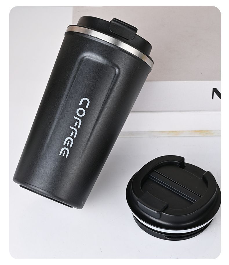 304 Stainless Steel Second-generation Coffee Cup Portable Car Carrying Thermos Cup Business Office Gift Water Cup Water Bottle