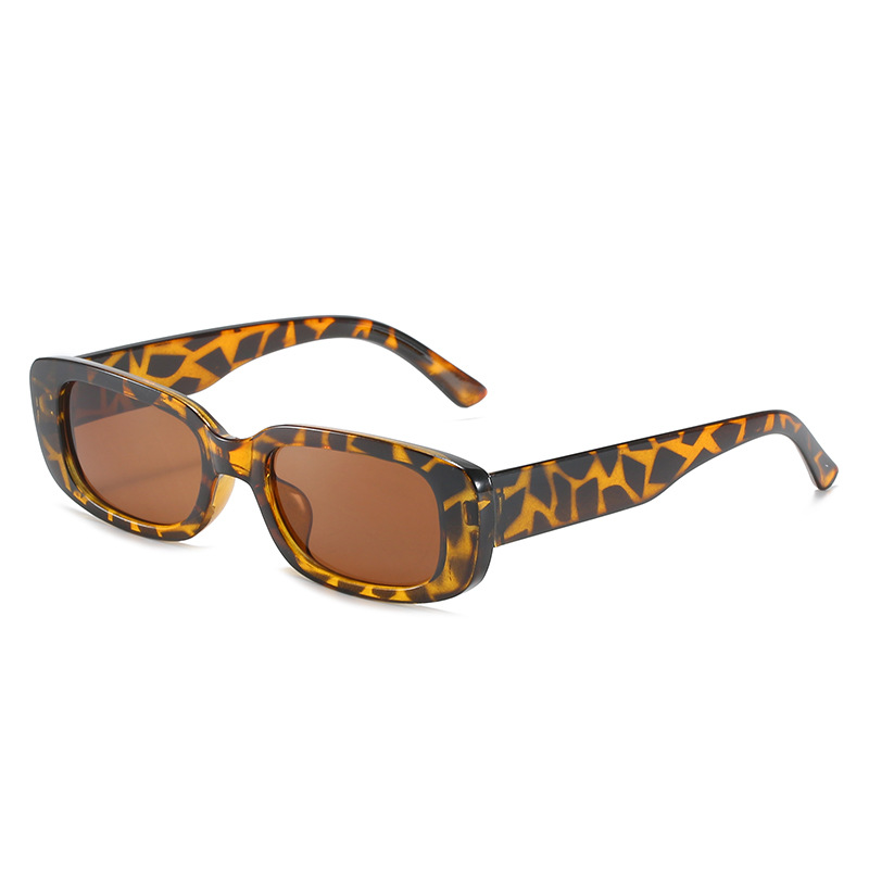 22325 Rectangle Sunglasses For Women 90s Trendy Retro Vintage UV 400 Protection Square Frame Eyewear