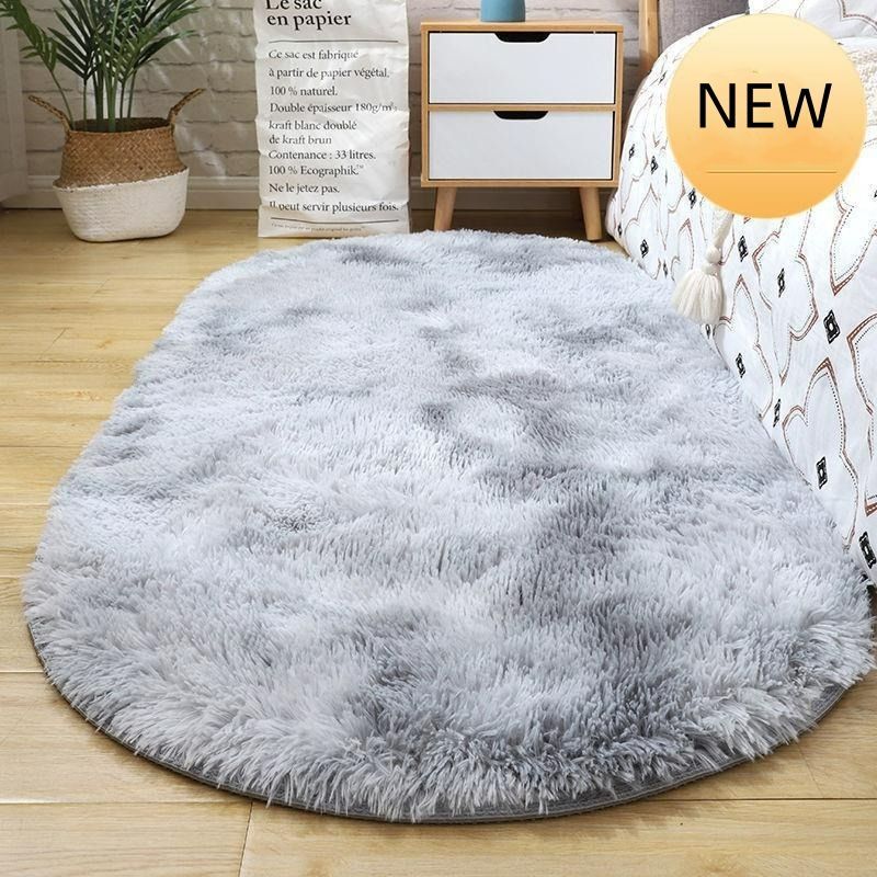 Elliptical long plush carpet,40*60cm,50*80cm,60*90cm,40*120cm,60*120cm,80*120cm,60*160cm,80*160cm,80*200cm,100*200cm CRRSHOP free shipping plush carpet, bedroom bedside carpet, dressing room, decorative floor mat