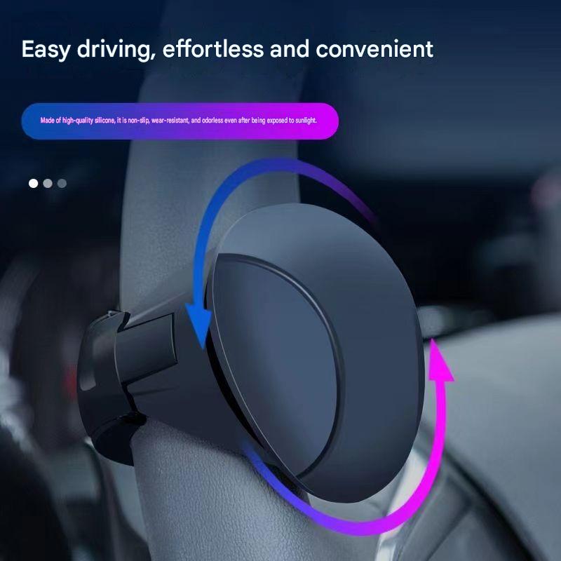 Bearing Type Steering Wheel Spinner Knob Labor Saving Single Hand Turning Auxiliary Helper Universal Car Sedan Truck Lorry SUV Steering Power Assist Turning Booster Handle
