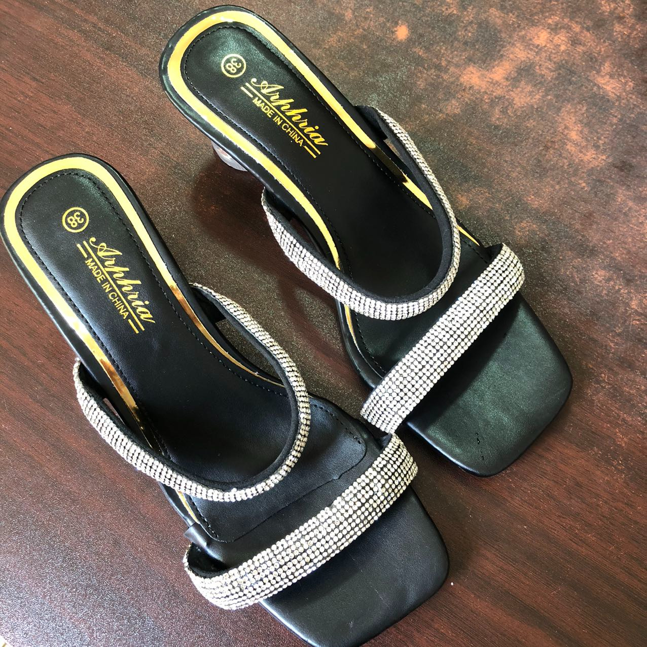 Fashion Women's Shoes High Heels Crystal Strap Sandals European and American Fashion Women's Shoes
