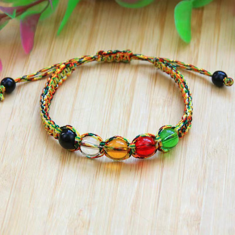 A17 Women's Multicolored Rope Lucky Beads Bracelet Jewelry Gift