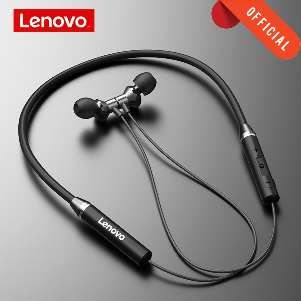 Lenovo HE05 neck hanging in-ear sports music headset earplugs long battery life TWS wireless bluetooth headset