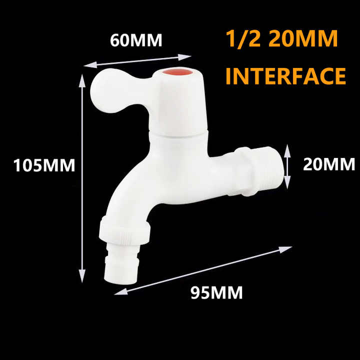 4-point plastic faucet household wall-mounted quick-opening water faucet water spout 4 points