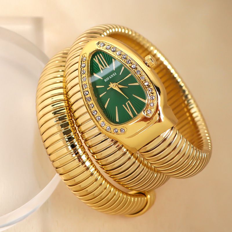 Snake Shape Bangle Watches - Unique Design Snake Shaped Dress Watch for Women