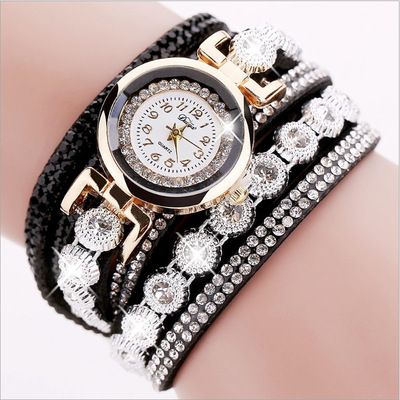 New winding strap small circular watch, simple and fashionable casual women's watch