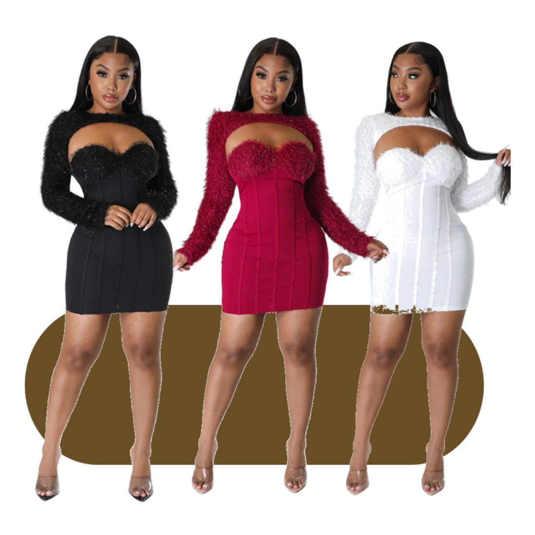 New fashion women's sexy tube top waist pocket hip small waistcoat long sleeve coat two-piece suit dress skirt fashion sexy party bar performance skirt female lady ladies woman women 2-piece shirt t-shirt blouse top long-skirt set