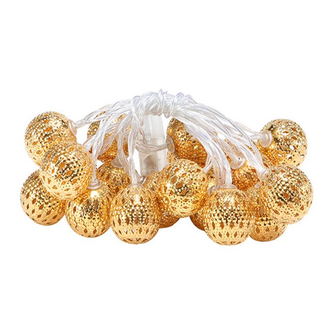Holy Fire 10leds 1.5m Fairy Lights Moroccan Ball Strips Christmas Lights Battery-operated Garland Christmas Decoration Festoon led light