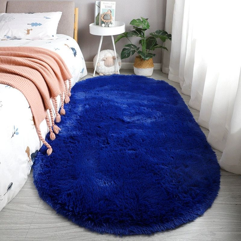 Elliptical long plush carpet,40*60cm,50*80cm,60*90cm,40*120cm,60*120cm,80*120cm,60*160cm,80*160cm,80*200cm,100*200cm CRRSHOP free shipping plush carpet, bedroom bedside carpet, dressing room, decorative floor mat