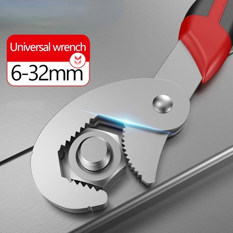 cp#211354567864 Woodworking Universal Wrench Stainless Steel Anti-Skid Multi-Function Tube Multi Size Hand Tool
