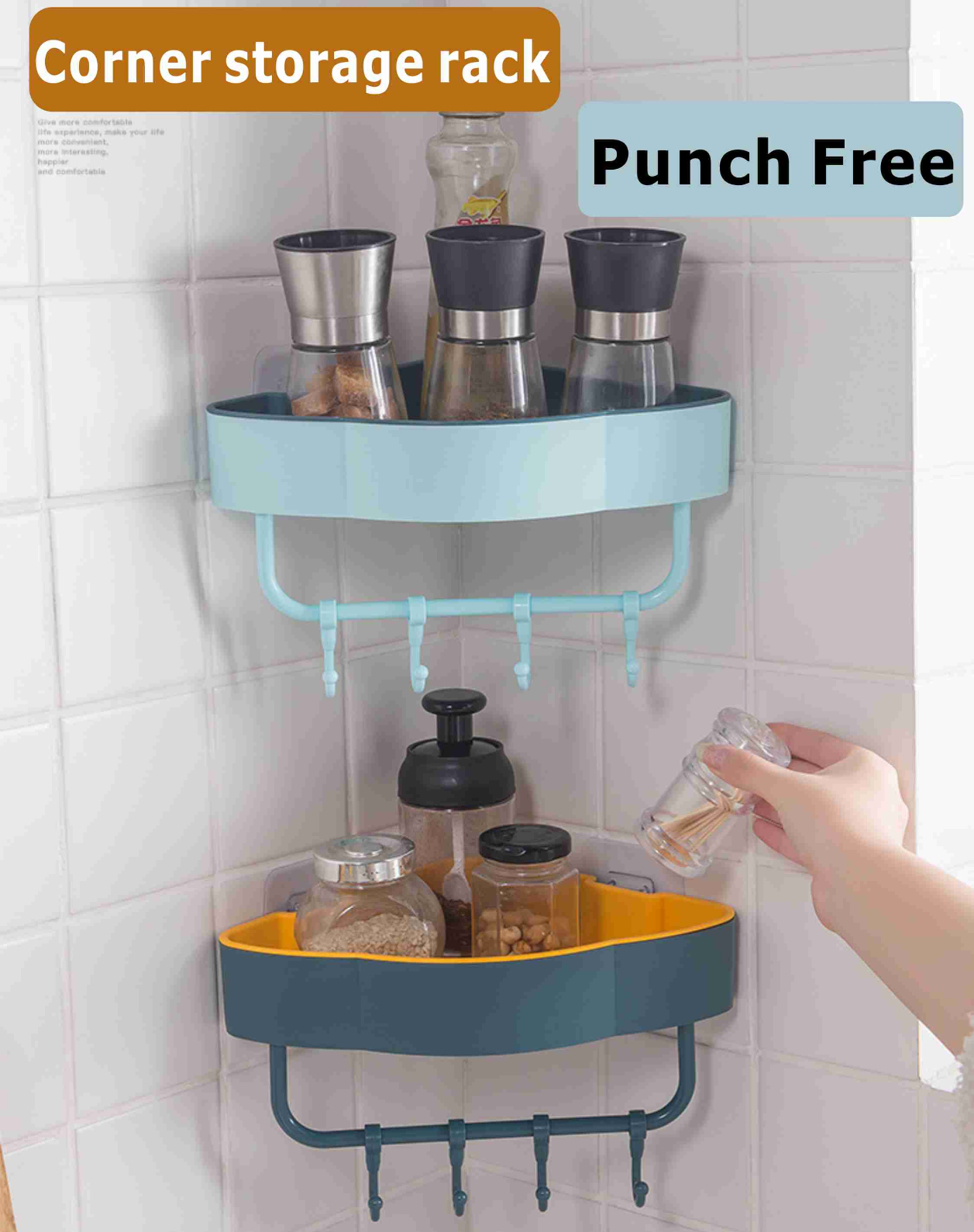 Home / Daily Supplies / Storage / Storage Rack，Kitchen/Bathroom Storage Box Bathroom Shelves Multifunctional Toilet Punch-Free Storage Rack Toilet Towel Vanity Wall Mount Storage Box
