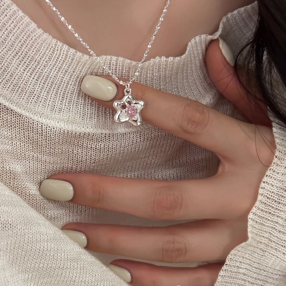 Luxury Aquamarine Butterfly Necklace Women Niche High-end Clavicle Chain Non-fading Fashion Jewelry Gift