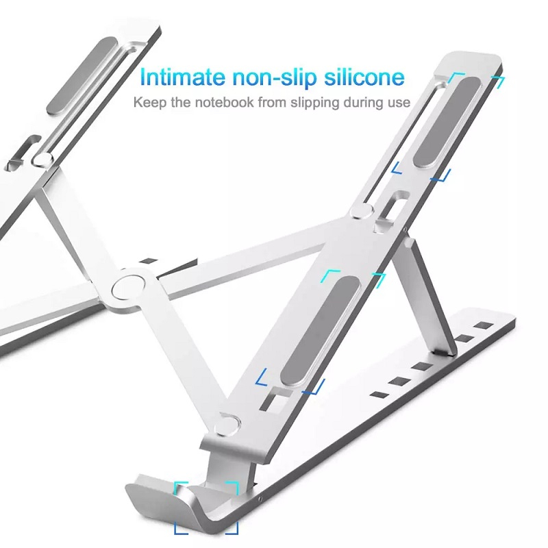 Portable Laptop Stand Aluminium Foldable Notebook Support Laptop Base Macbook Pro Holder Adjustable Bracket Computer Accessories