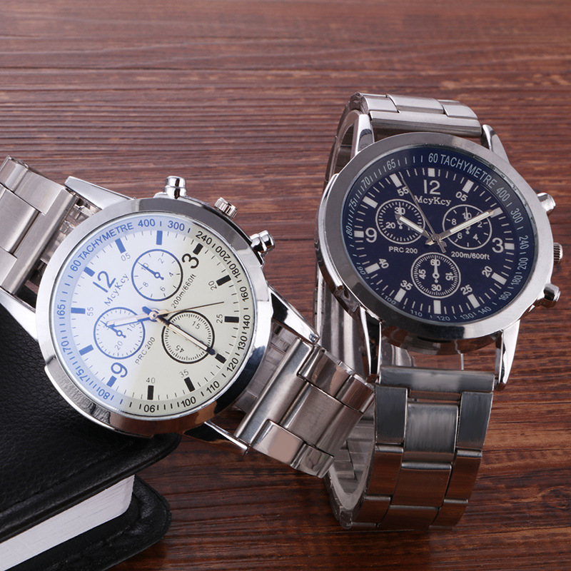 28040# Mens Watches Fashion Casual Chronograph Business Dress Quartz Stainless Steel Wrist Watch