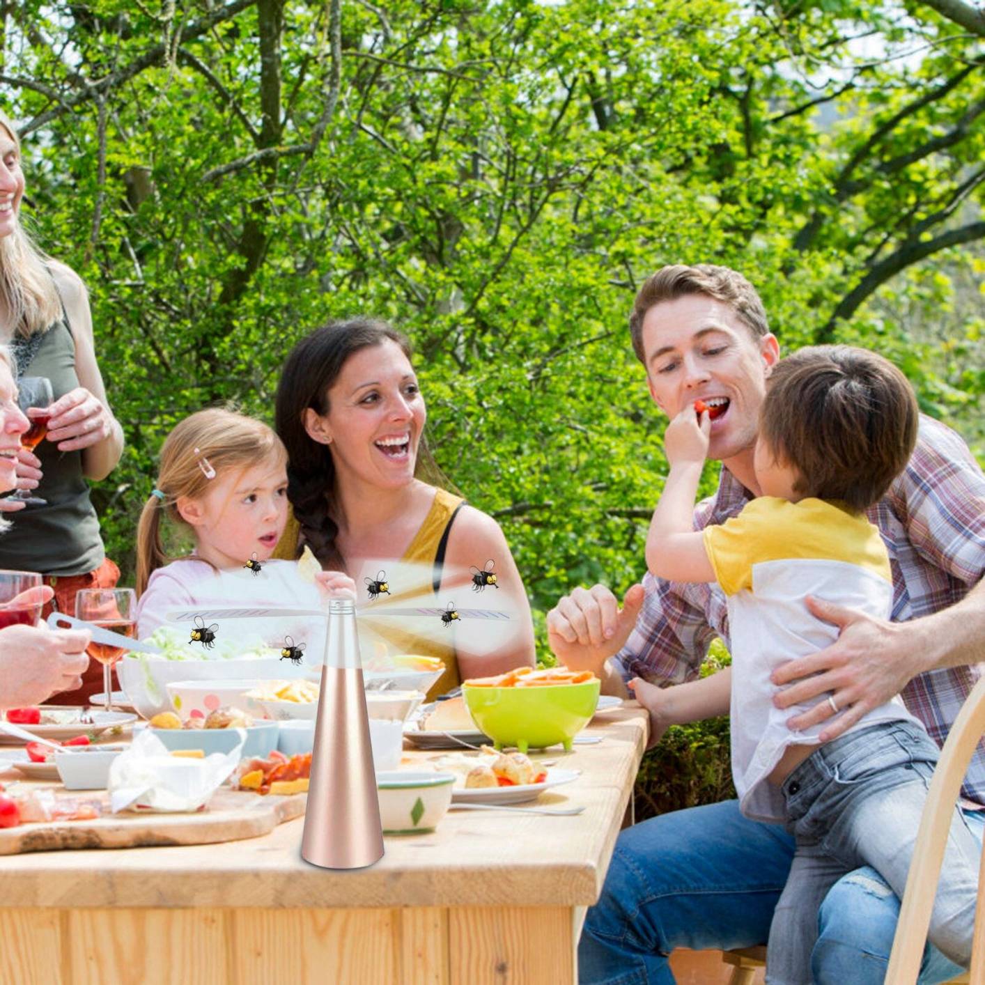 Portable Fan Fly Repellent Fan Keep Flies And Bugs Away From Your Food Enjoy Outdoor Meal
