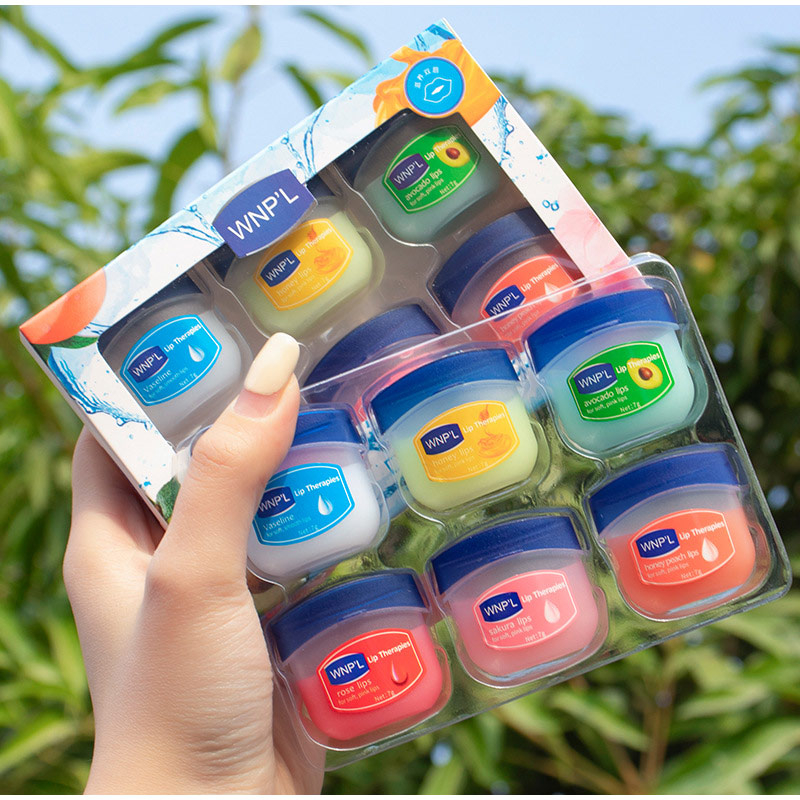 9973 6/8 Pcs Lip Balms Moisturizing Refreshing Non-sticky Fruit Series Anti-Cracked Lip Treatment Vaseline for Makeup Lip Gloss Set