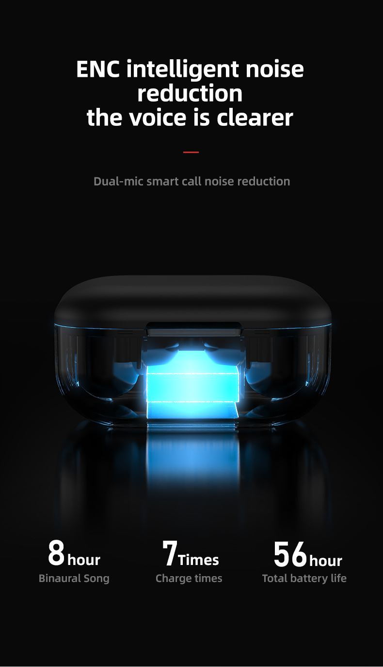 L10 TWS Wireless Bluetooth 5.0 Earphones Intelligent Breathing Light Touch Voice LED Power Display bluetooth earpod