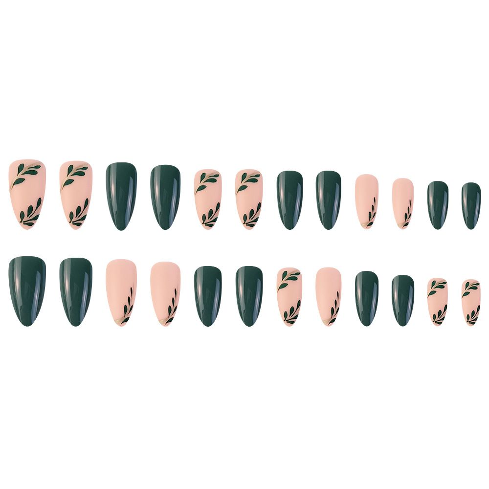 24Pcs/Box Charming Pink Flame Short Ballet Wearable Fake Nails press on Square Head Full Cover Detachable Finished Fingernails