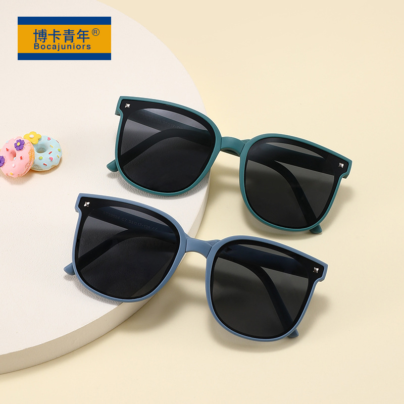 KK32024 Folding Sunglasses Kids Cute Round Polarized Sun Glasses Girls Silicone Safety Glasses Gift For Children Baby UV400 Eyewear