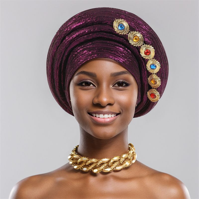 846817273132 Women Hats Headscarf For Fashion Nigerian Weddings Hat Woman Head Band Ladies Headband Lady Head Scarf Cap