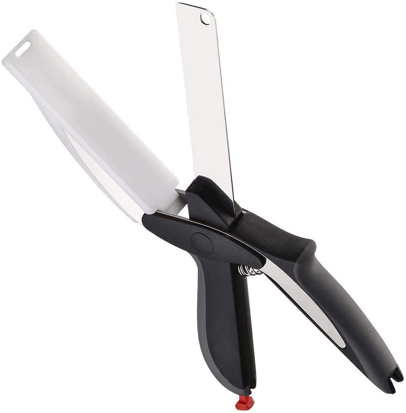 Kitchen Food Scissors, Food Cutter Chopper Clever Stainless Steel Knife with Cutting Board Built-in-Use for Quick and Easy Cutting in Your Kitchen as Food shears,Vegetable Slicer,Fruit Cutter