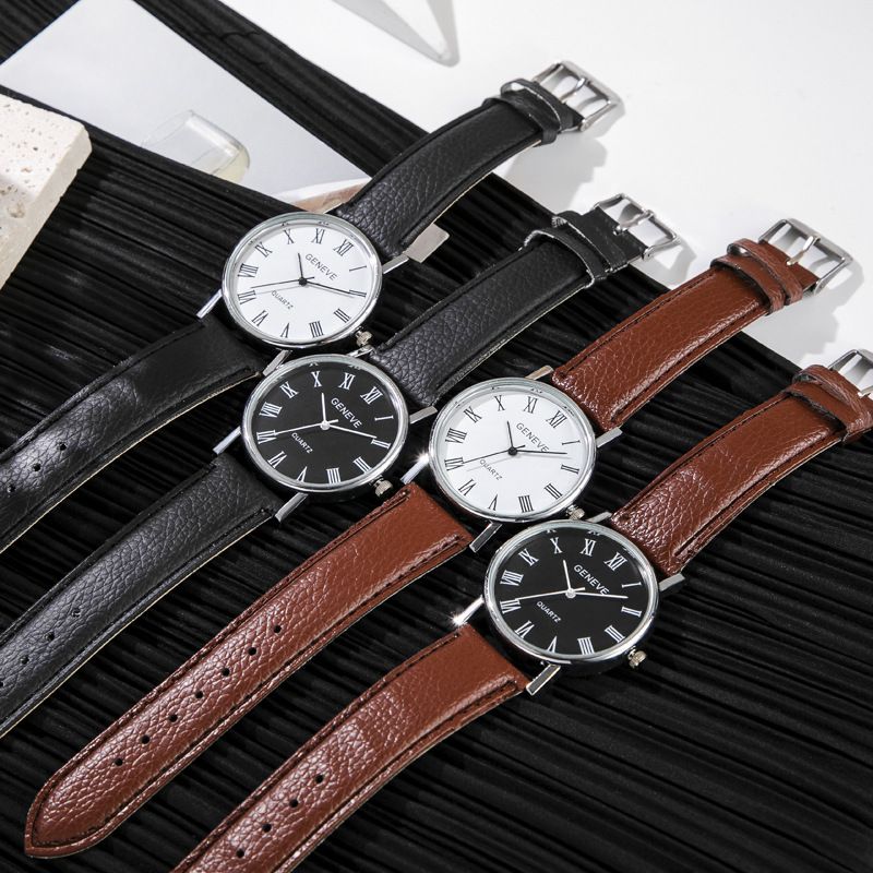 Roman numeral face men's student business casual fashion trend gift watch
商务男士手表
