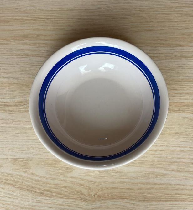 GR 26cm ware kitchen durable tableware Melamine blue big and small circle Printed color Design Tableware High-Grade bowl 