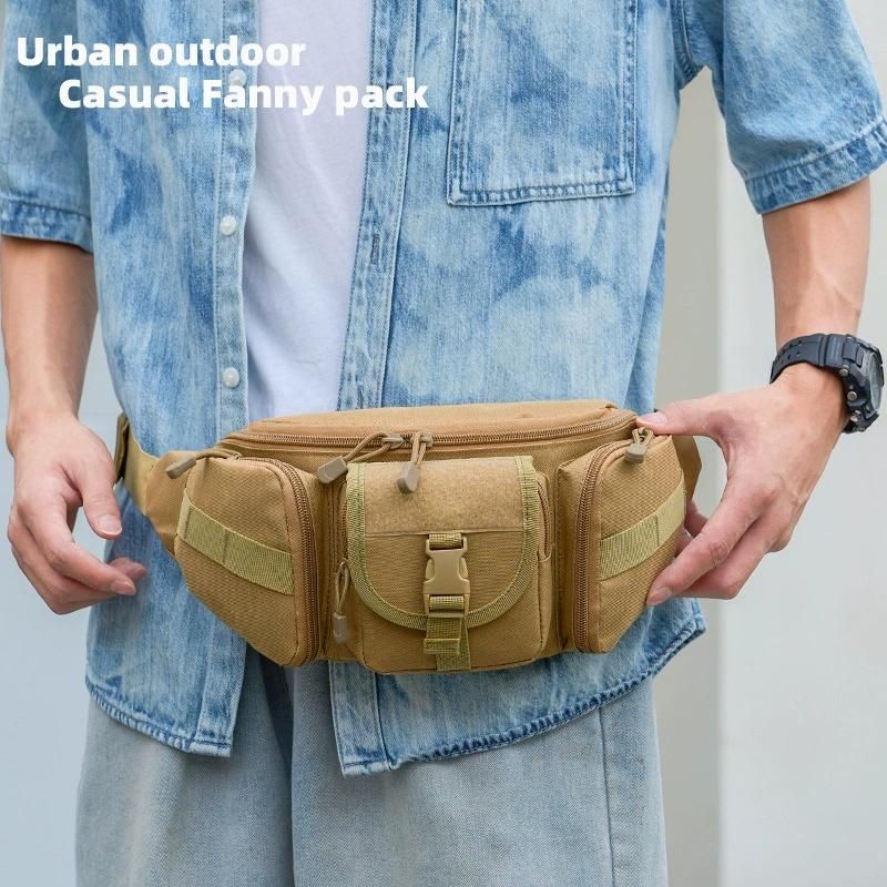 Men's Casual Waist Bag, Outdoor Travel Large Capacity Tactical Fanny Pack, Multifunctional Cycling Sports Waist Pouch
