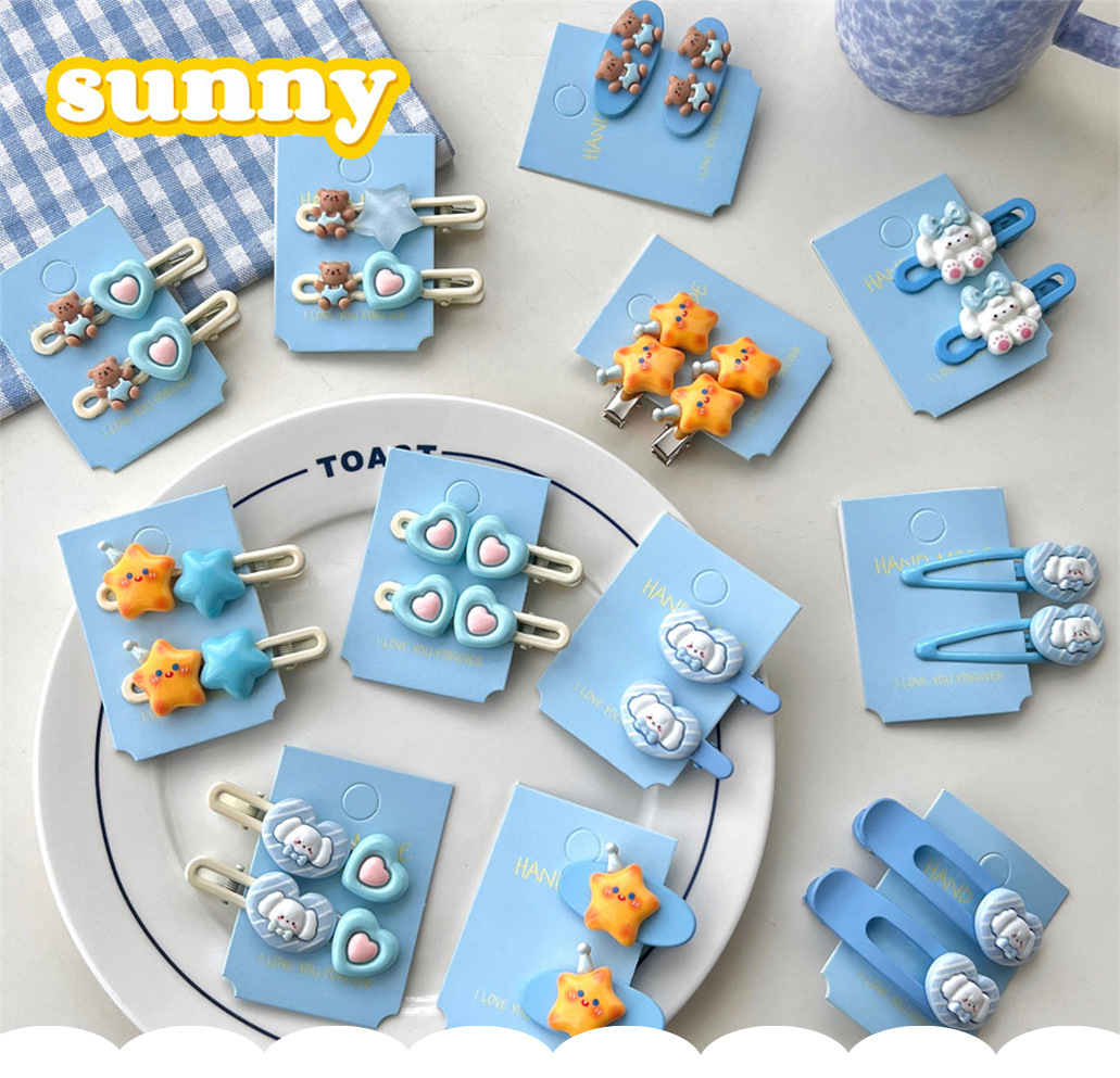 FJ1259 Women Cute Cartoon Star Bear Puppy Hairpin Hair Accessories