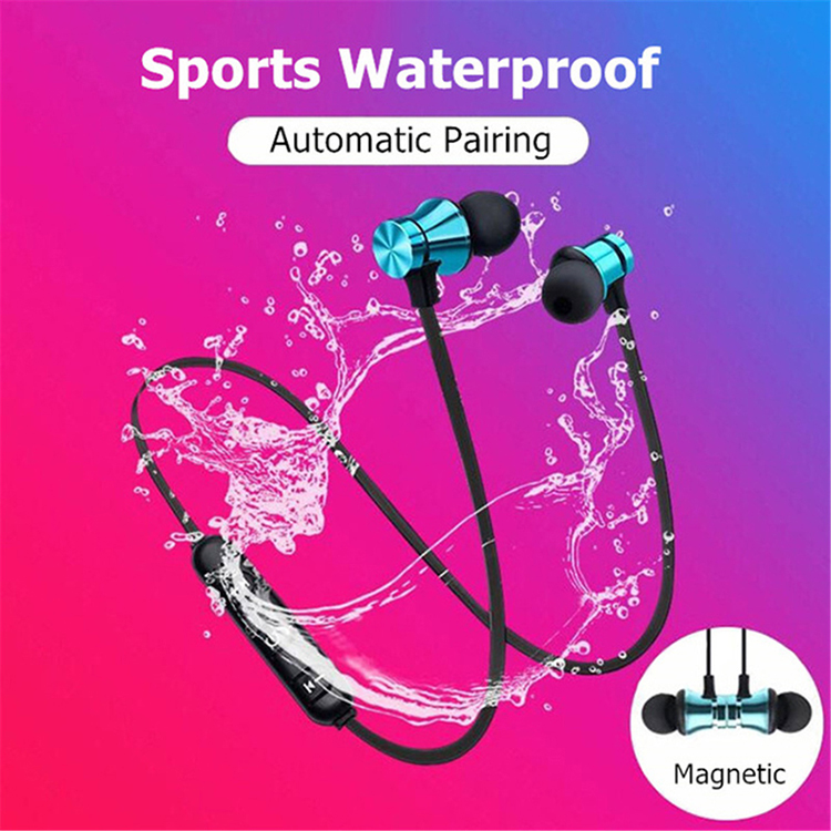 Magnetic Wireless Bluetooth Earphones Music Headset Phone Neckband Sport Earbuds Earphone With Mic For All Phone