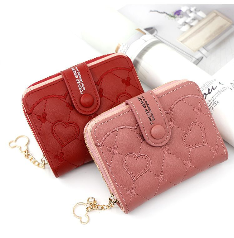 New Wallet for Women High Quality Short Coin Purse Mini Card Bag Female  Ladies Small Wallets Magnetic Clasp Zipper PU Leather