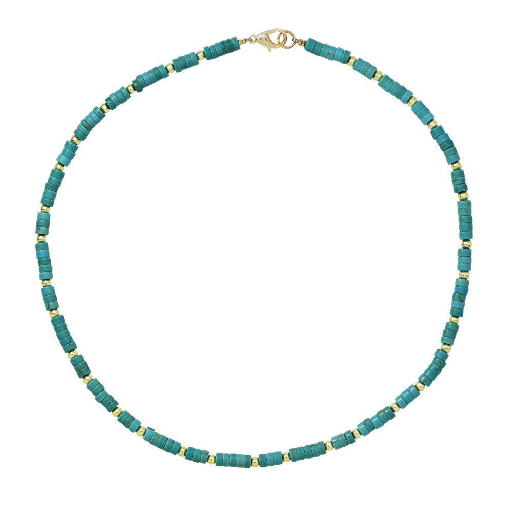 women's beaded necklace girls chakra stone bead necklace bohemian small beach jewelry