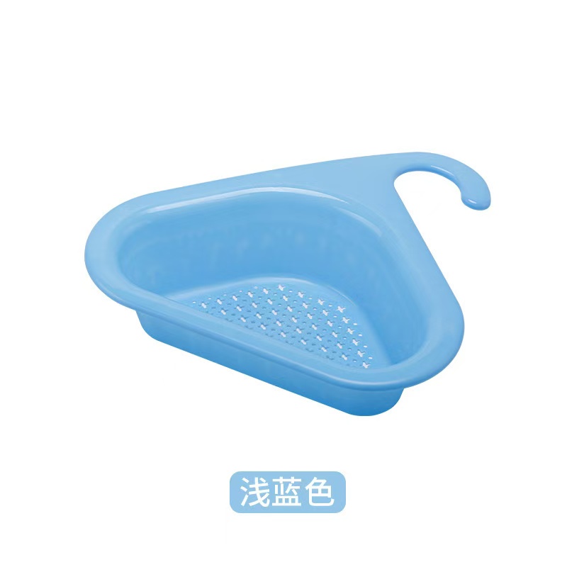 AUNONT Sink swan drain blue seamless creative multifunctional dry and wet separation plastic vegetable washing pool filter basket drain rack