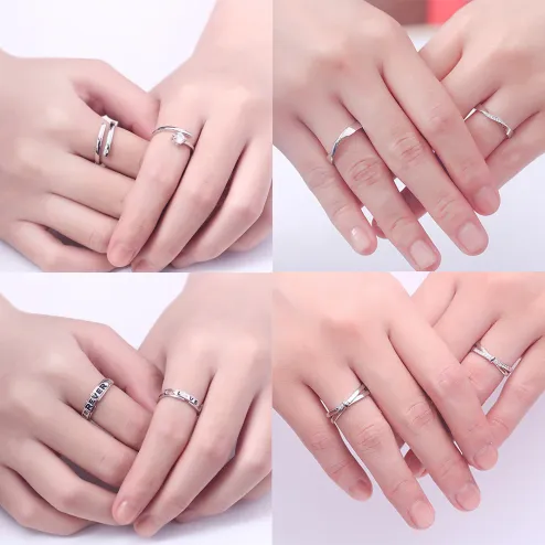 High End Crystal Simple Ring: Statement Simple Ring For Teen Girls,  Couples, And Matching Simple Ring In Simple Stackable Silver Finish Perfect  For Weddings 01 From Yanzixiaoyao, $15.54
