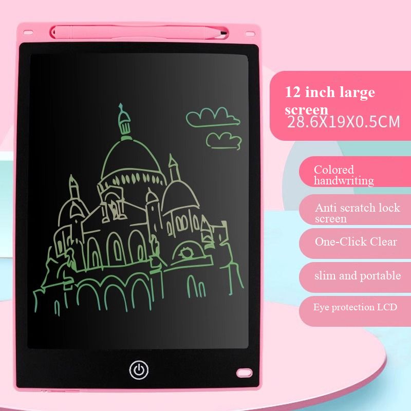 Children’s LCD Writing Tablet, Erasable Electronic Graffiti Board, Home Handwriting Drawing Pad, Non-Toxic Reusable Kids Educational Toy, Portable Toddler Doodle Board for Cross-Border Salepink
