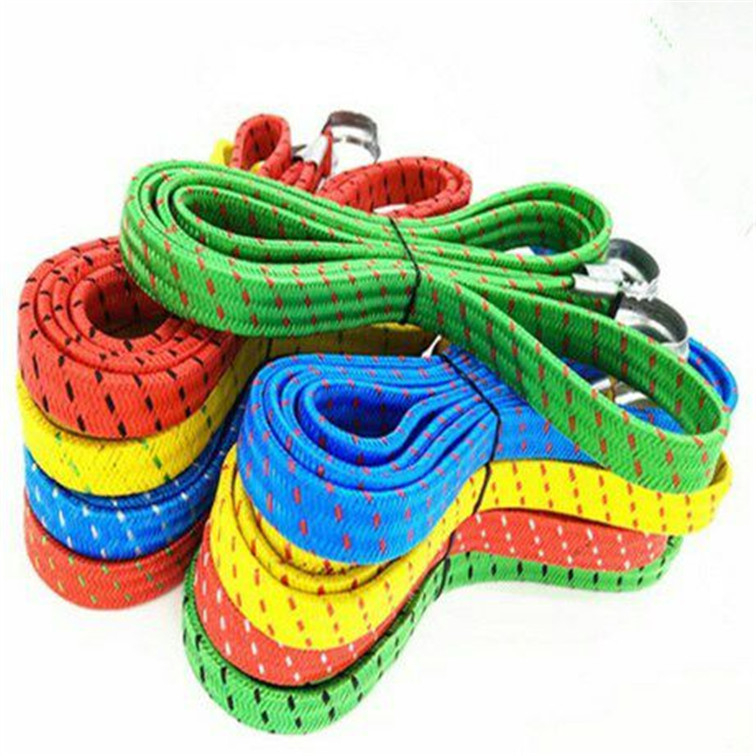 1.8m flat bike rope with a hook motorbike elastic rope electric bike strapping strap elastic rope strapping luggage rope