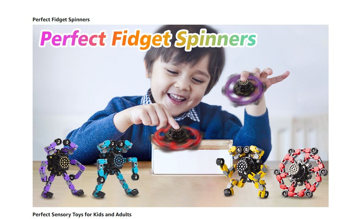 Fidget gyroscope toys luminous deformation changeable mechanical finger gyroscope decompression artifact children's spinning fun boy