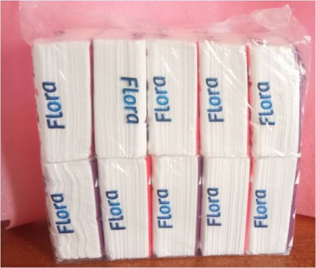 10PCS ULTRA SOFT FLORA FACIAL TISSUES 