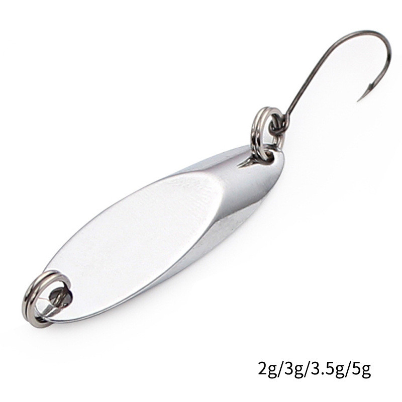 2pcs Metal Spoon Lure Sharp Treble Hook Hard Baits Sequins Artificial Bait Freshwater seawater Spinner Fishing Tackle
