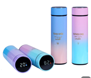 500ml Smart Water Bottle Intelligent Stainless Steel Thermos LED Temperature Display Bottles Vacuum Flasks Thermoses Cup 24hr
