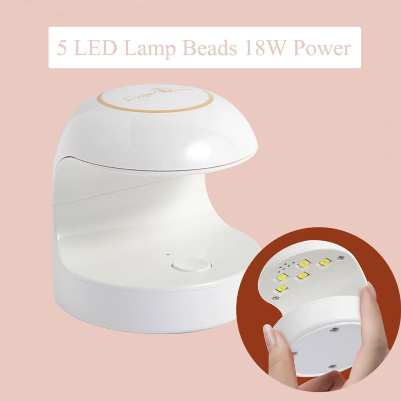 18W Nail Dryer Mini USB UV LED Lamp Nail Art White Egg Shape Design 120S Fast Drying Curing Light for Gel Polish Manicure Tools