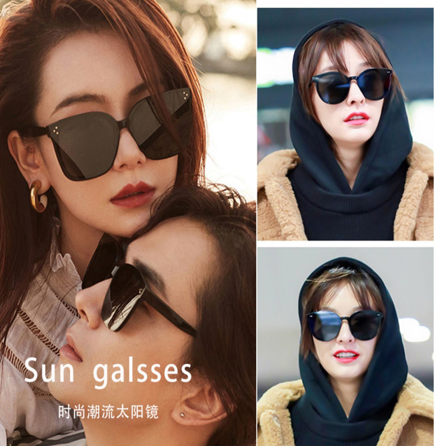 Fashion Round Frame Sunglasses cat eye sunglasses Mirror Female Vintage Plastic Ocean Sun Glasses Dubery sunglasses