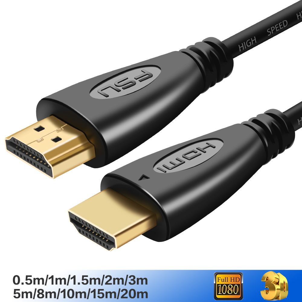 SHW12 HDMI-compatible Cable Video Cables Gold Plated 1.4 4K 1080P 3D Cable for HDTV Splitter Switcher 0.5m 1m 1.5m 2m 3m 5m